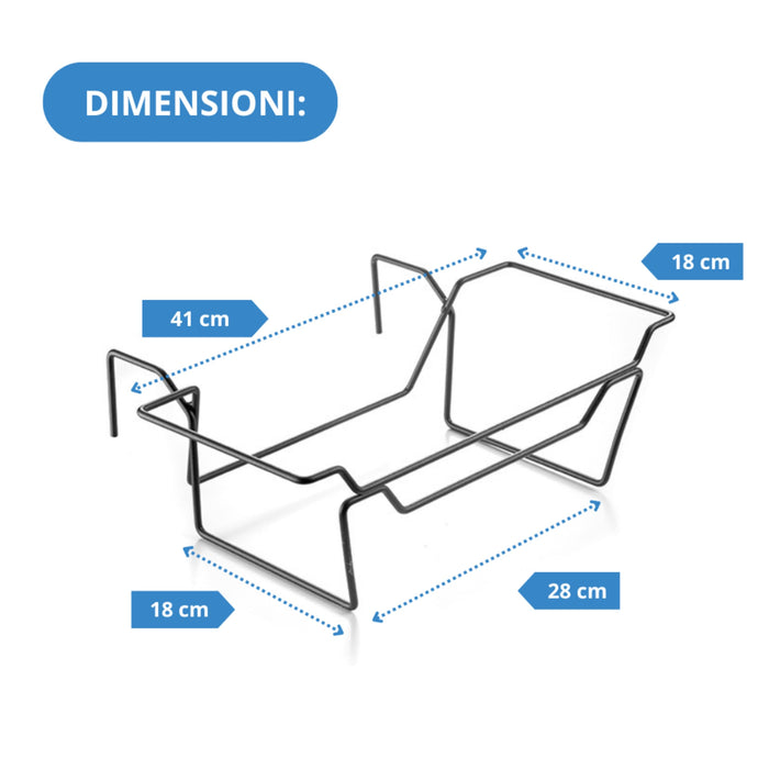 Andrys Portavaso da Fiori per Vasi da 40cm - Fioriera in Acciaio (Nero)