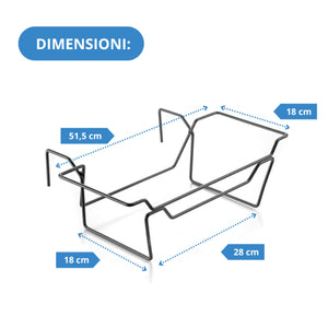 Andrys Portavaso da Fiori per Vasi da 50cm - Fioriera in Acciaio (Nero)