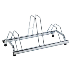 Andrys Rastrelliera Biciclette 3 Posti con Tappi - Argento