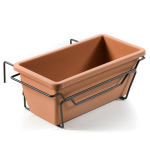 Andrys Portavaso da Fiori per Vasi da 50cm - Fioriera in Acciaio (Nero)