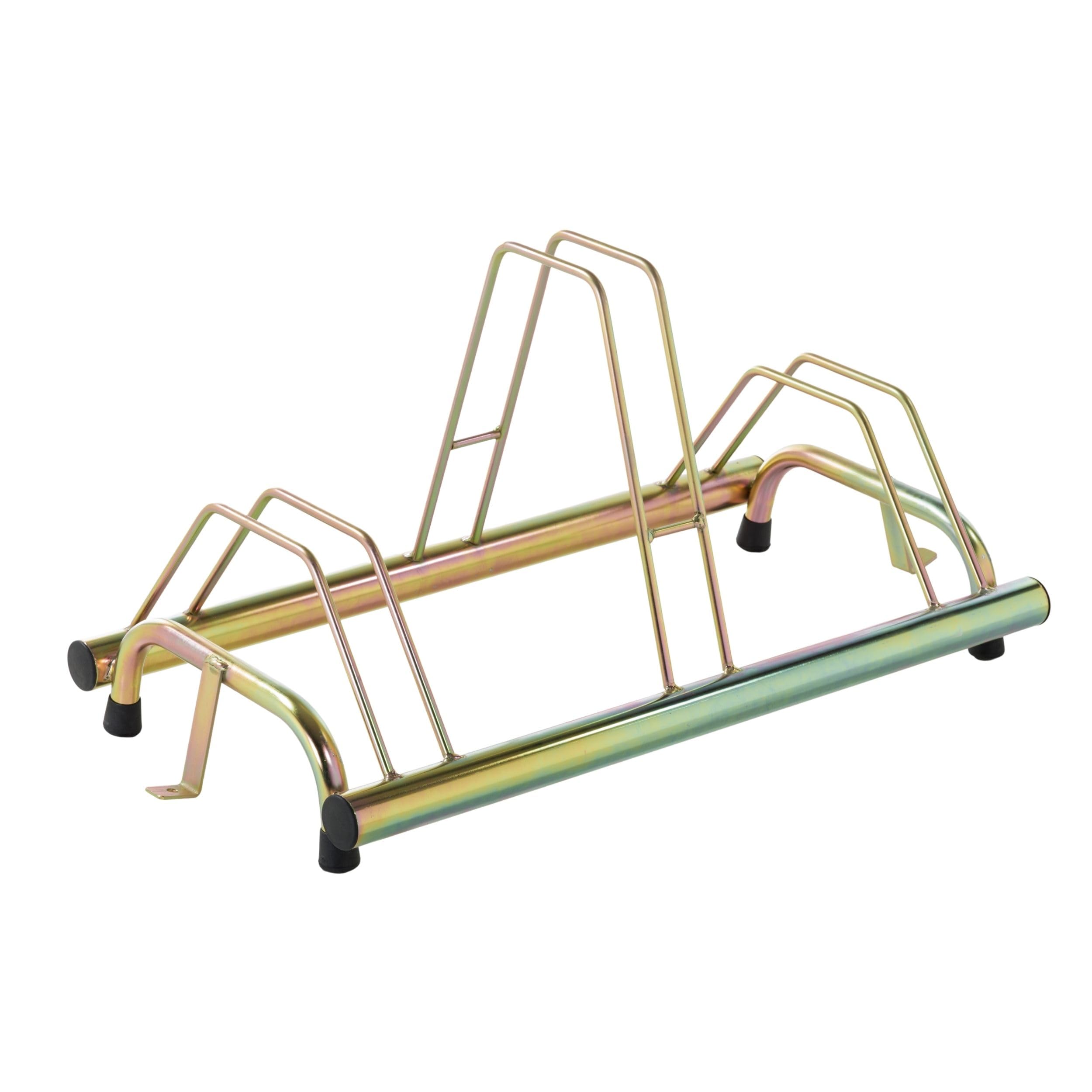 Andrys Porta Bici 3 Posti con Staffa a Terra - Posteggio Alto e Basso - Oro