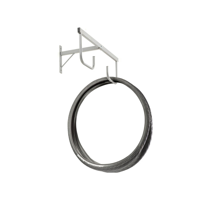 Andrys Espositore Porta Copertoni Bici a Parete - 2 Posti Verniciato Grigio