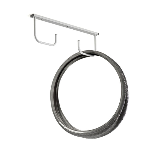 Andrys Espositore Porta Copertoni Bici a Soffitto - 2 Posti Verniciato Grigio