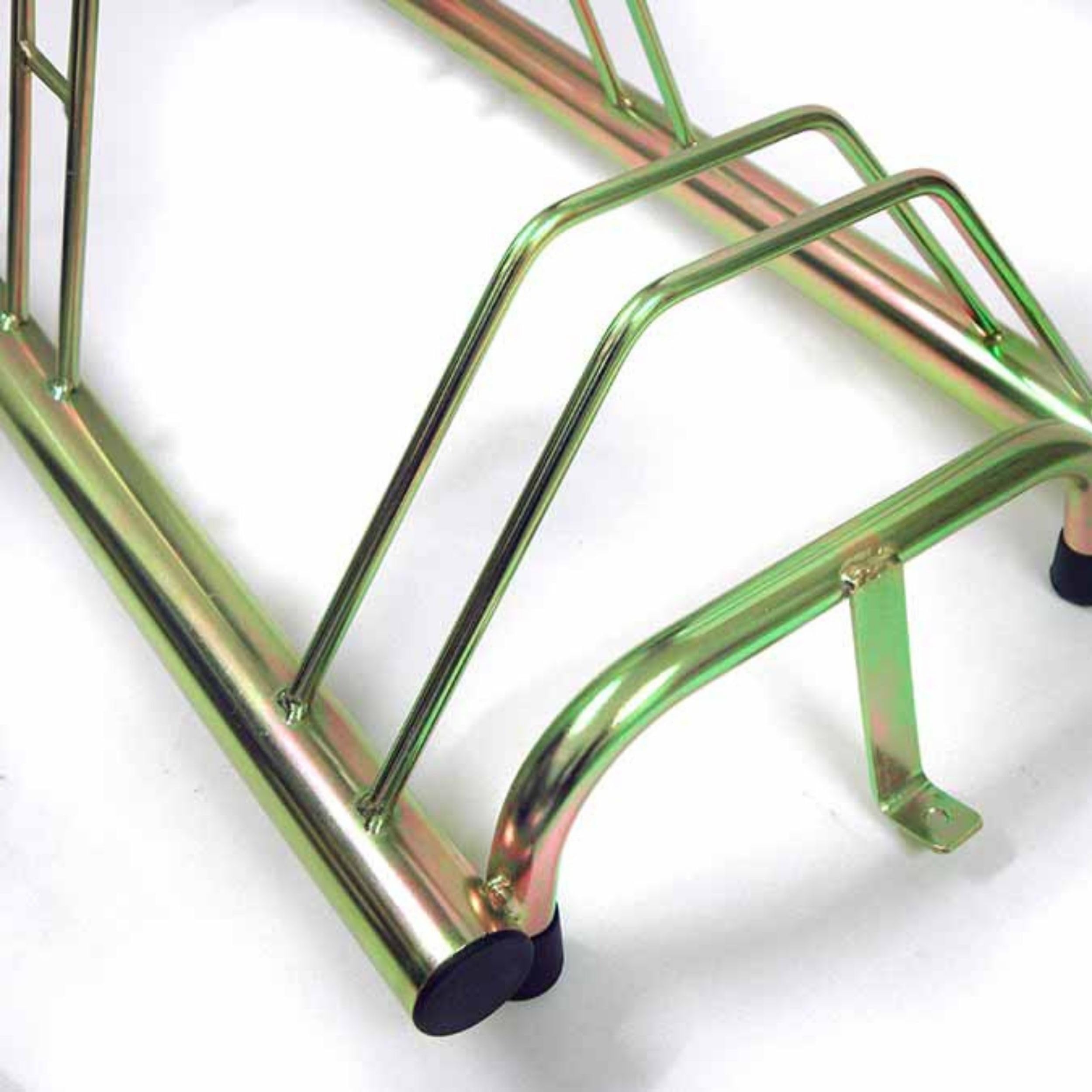 Andrys Porta Bici 3 Posti con Staffa a Terra - Posteggio Alto e Basso - Oro