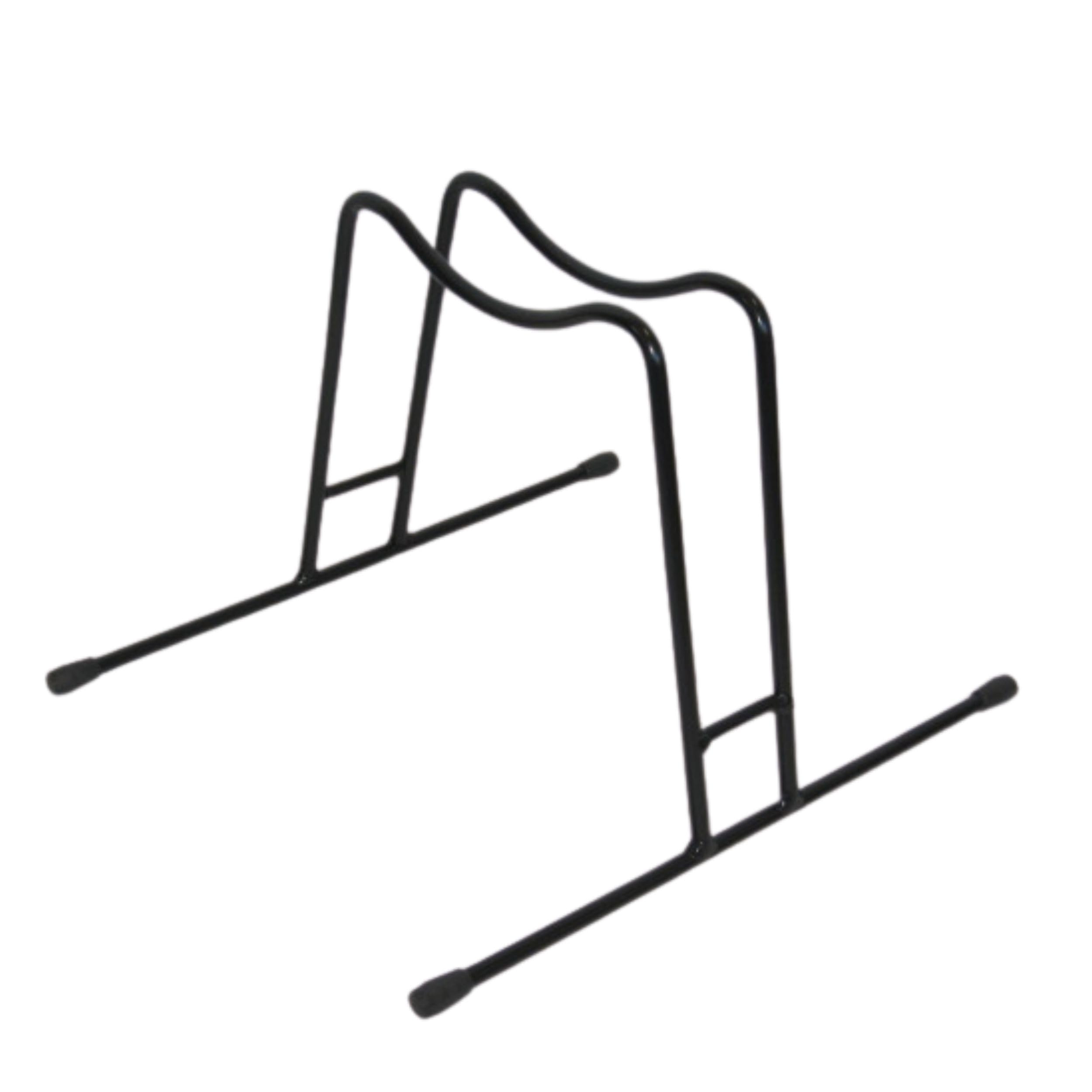 Andrys Rastrelliera Biciclette 1 Posto con Tappi - Ruote Freni a Disco - Nero