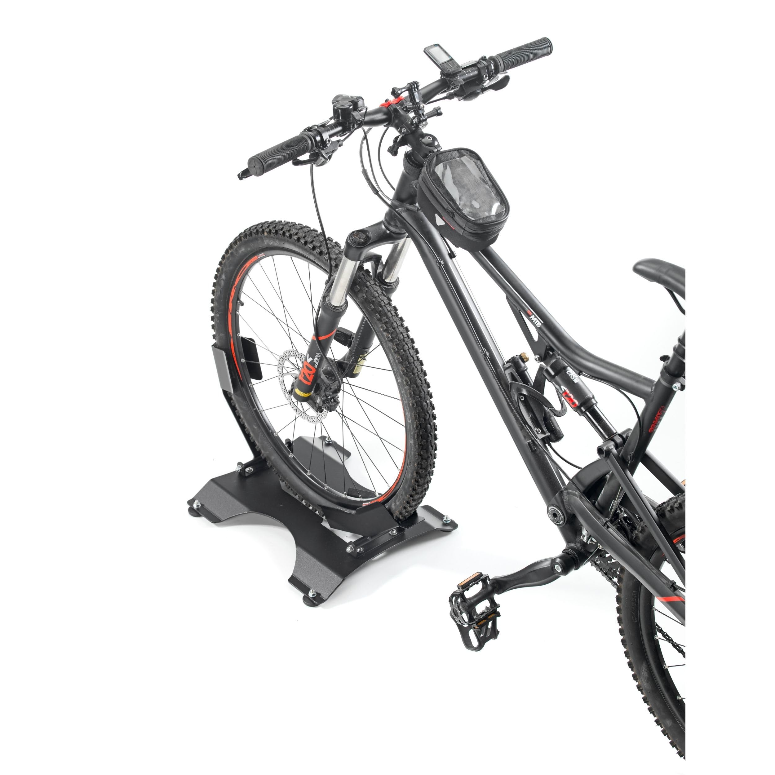 Andrys Rastrelliera Bici 1 Posto con Piedini Ruote 6,5cm 40x43x30 Nero