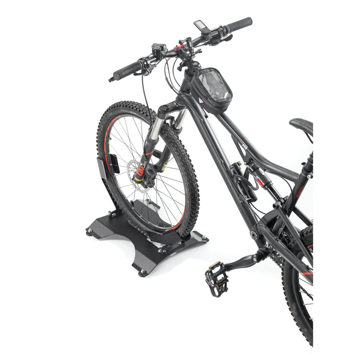 Andrys Rastrelliera Bici 1 Posto con Piedini Ruote 6,5cm 40x43x30 Nero