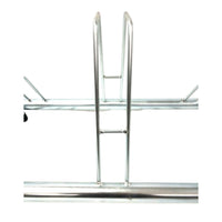 Andrys Rastrelliera Biciclette 3 Posti con Tappi - Argento