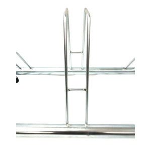 Andrys Rastrelliera Biciclette 3 Posti con Tappi - Argento