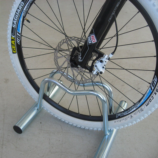 Andrys Rastrelliera Bici 1 Posto Modulabile Basso Zincato Argento