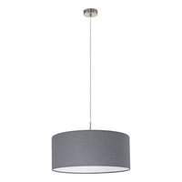 Lampadario A Sospensione Minimal Pasteri Acciaio Nichel Grigio 1 Luce E27