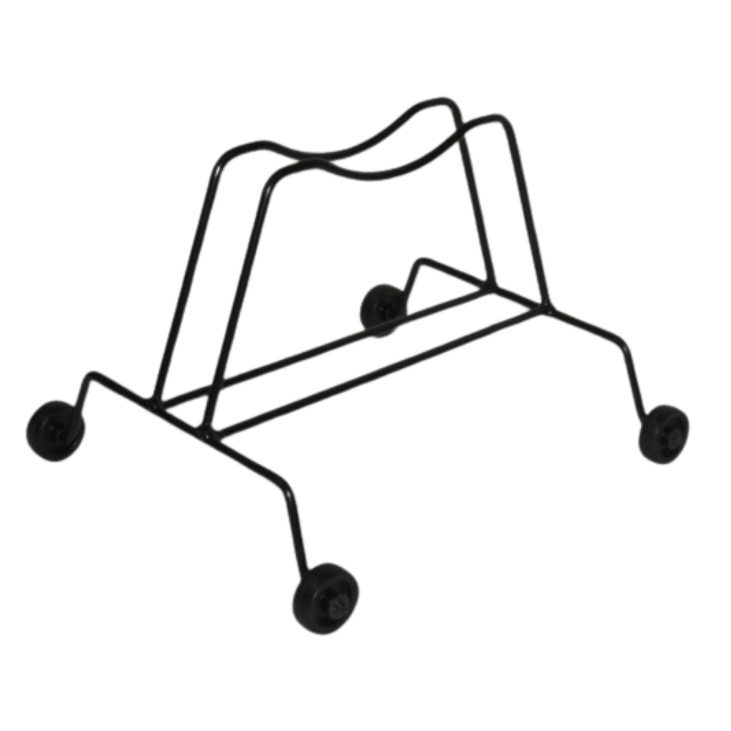 Andrys Rastrelliera Bici 1 Posto con Rotelle Fisse Ruote 6cm Nero Verniciato