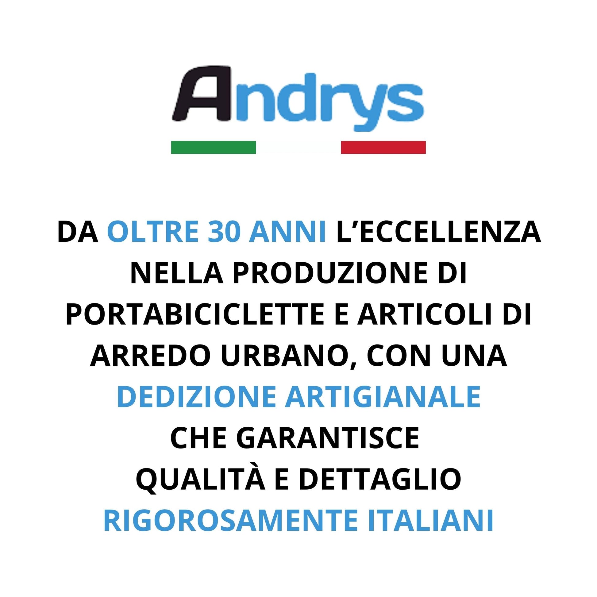 Andrys Rastrelliera Bici 1 Posto con Piedini Ruote 6,5cm 40x43x30 Nero