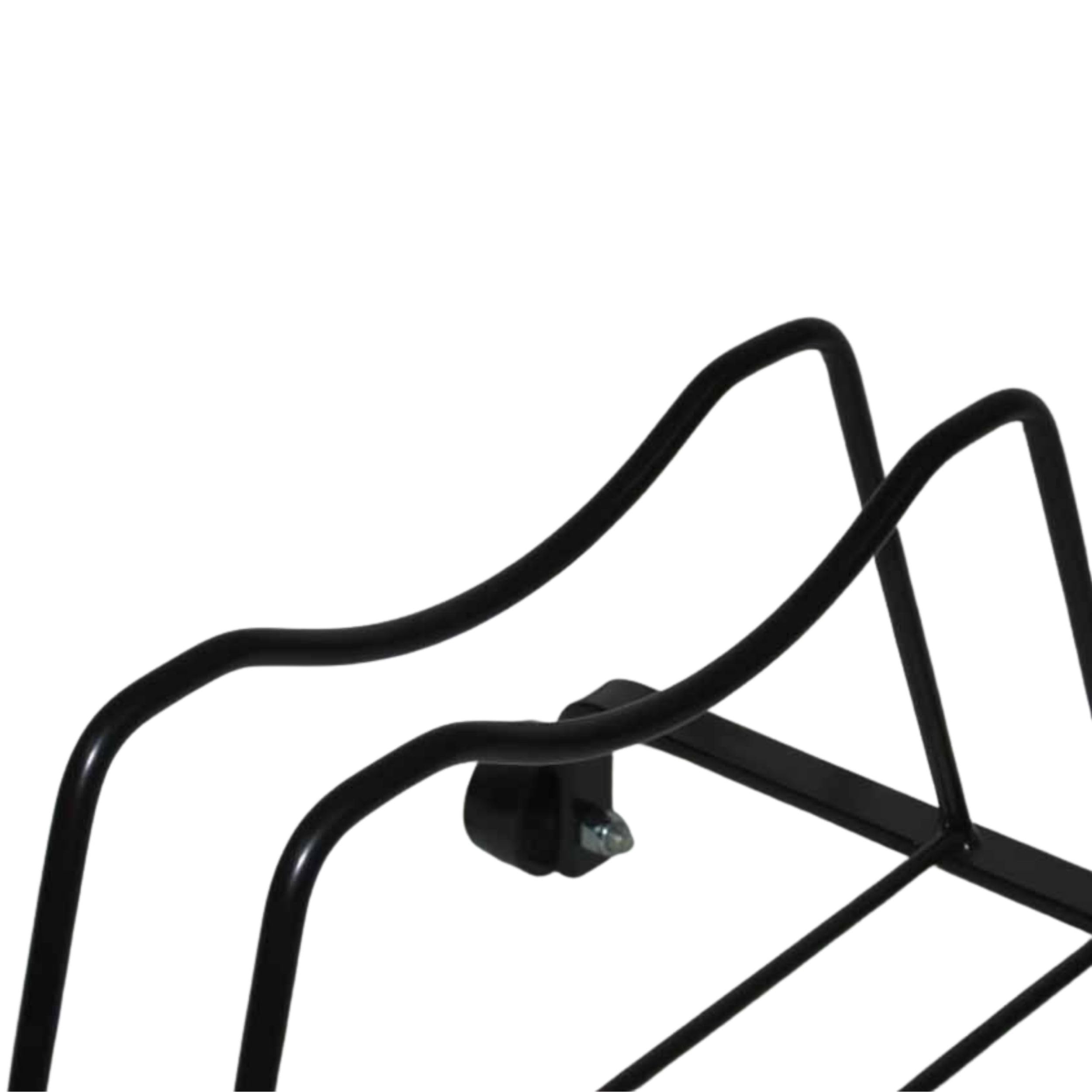 Andrys Rastrelliera Bici 1 Posto con Rotelle Fisse Ruote 6cm Nero Verniciato