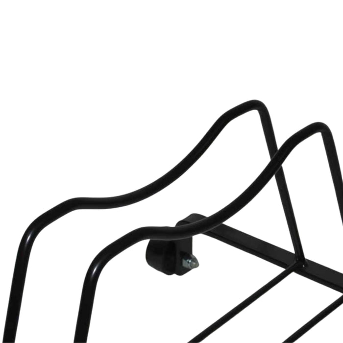 Andrys Rastrelliera Bici 1 Posto con Rotelle Fisse Ruote 6cm Nero Verniciato