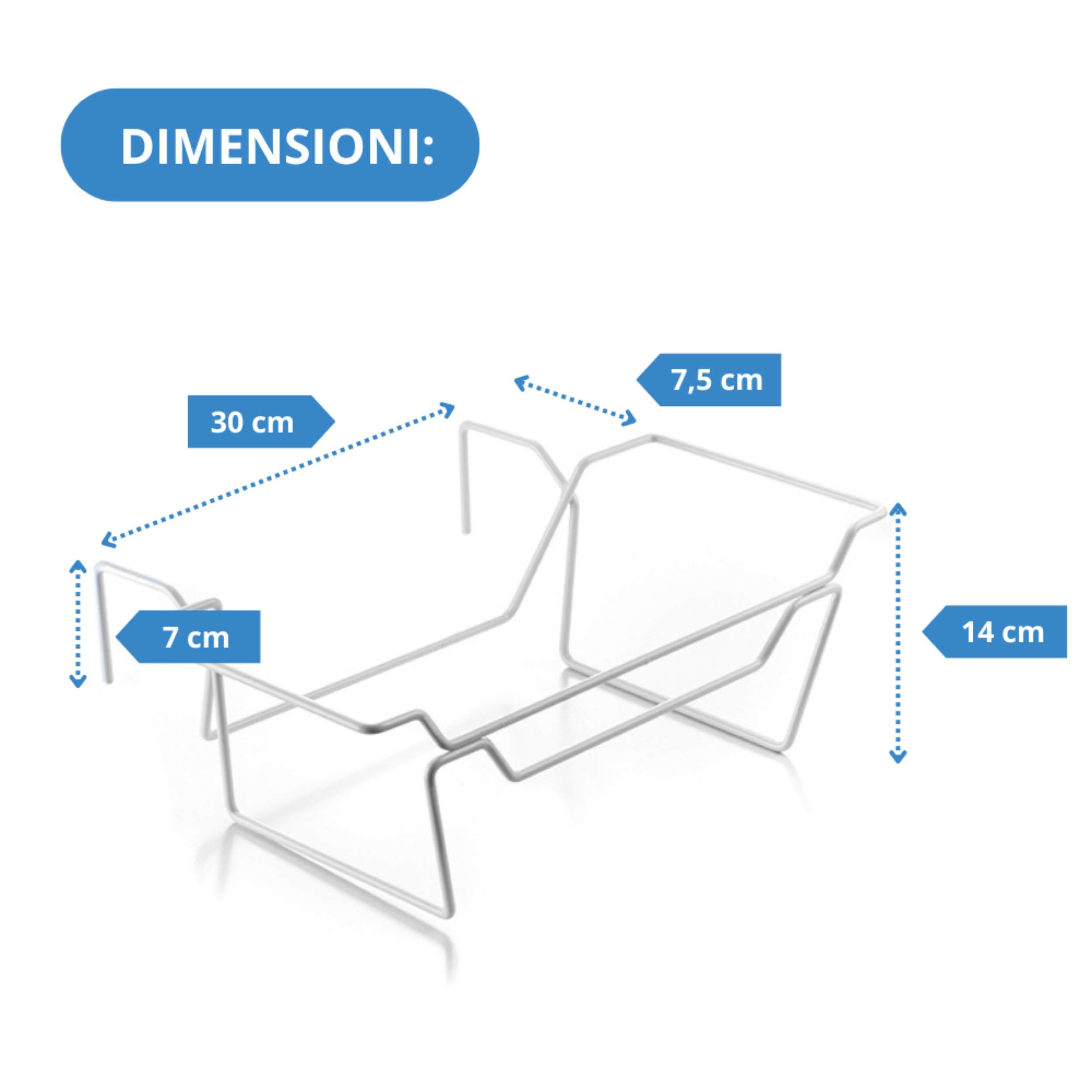 Andrys Portavaso da Fiori per Vasi da 40cm - Fioriera in Acciaio (Bianco)