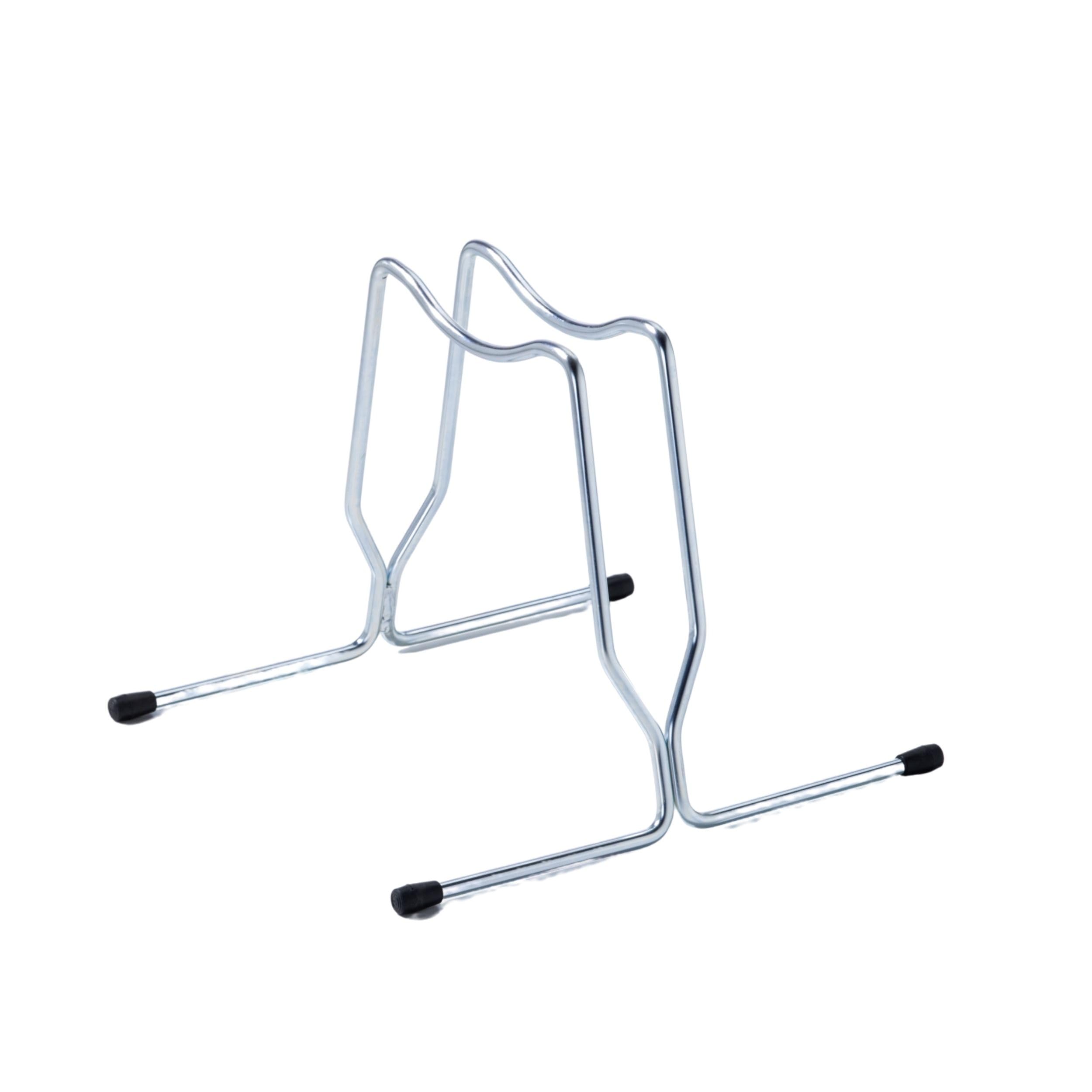 Andrys Rastrelliera Bici con Tappi 1 Posto - Ruote fino a 6cm - Zincato Argento