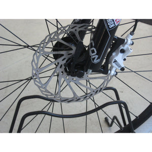 Andrys Rastrelliera Bici 1 Posto con Rotelle Fisse Ruote 6cm Nero Verniciato