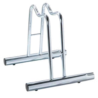 Andrys Rastrelliera Bici 1 Posto Modulabile Alto con Tappi PVC Argento