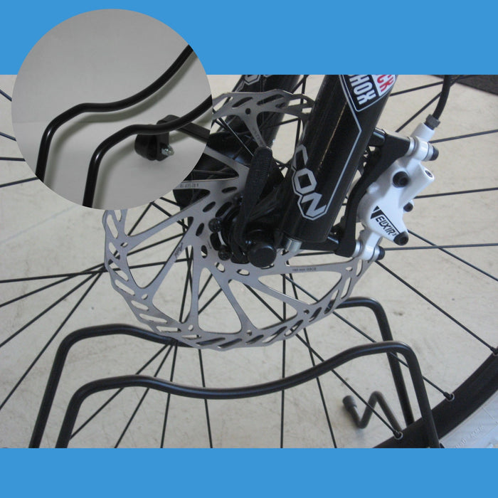 Andrys Rastrelliera Bici 1 Posto Fisso per Freno a Disco Nero Verniciato