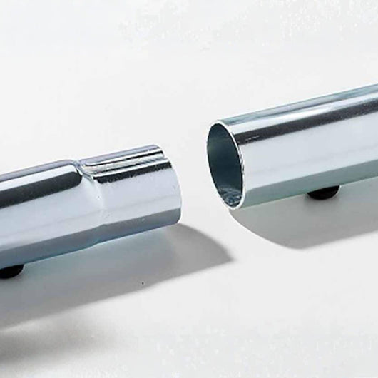 Andrys Rastrelliera Bici 1 Posto Modulabile Alto con Tappi PVC Argento