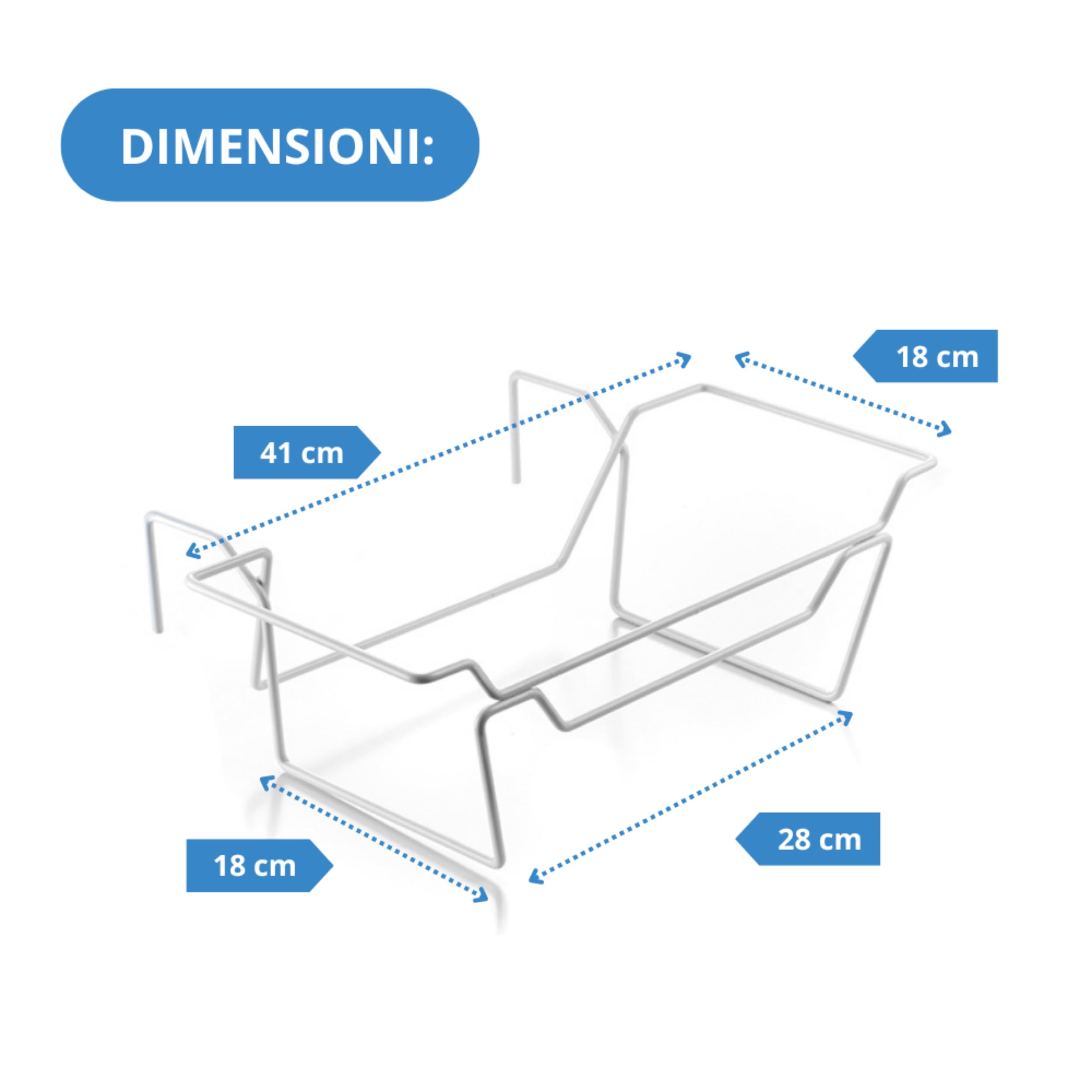 Andrys Portavaso da Fiori per Vasi da 40cm - Fioriera in Acciaio (Bianco)