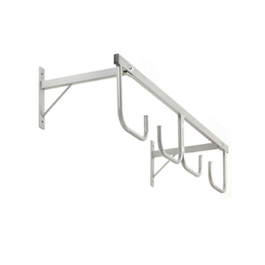 Andrys Espositore Porta Copertoni Bici a Parete - 4 Posti Verniciato Grigio