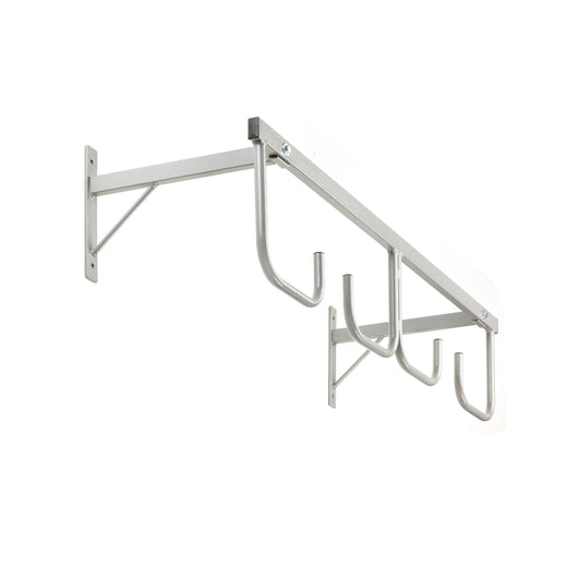 Andrys Espositore Porta Copertoni Bici a Parete - 4 Posti Verniciato Grigio