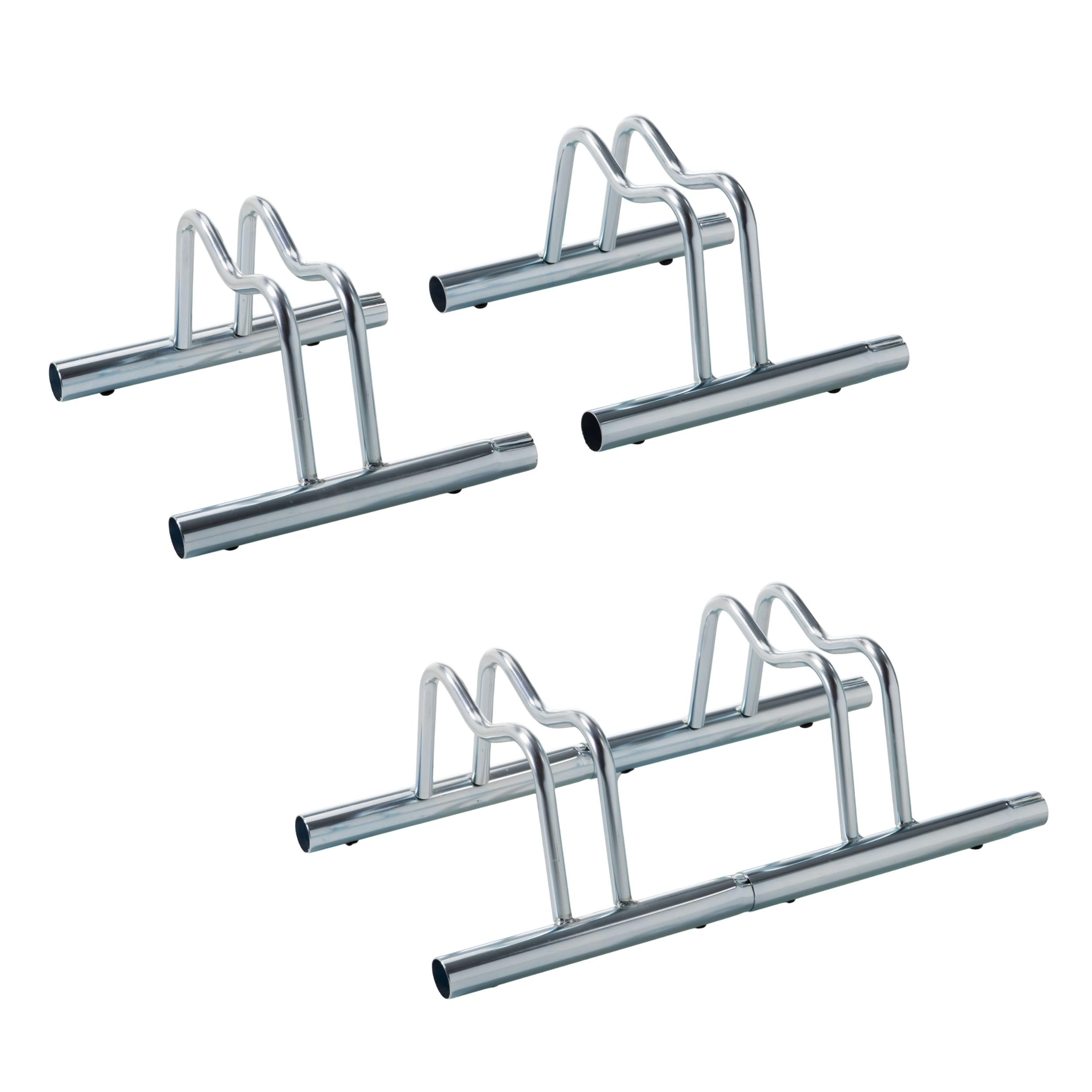 Andrys Rastrelliera Bici 1 Posto Modulabile Basso Zincato Argento