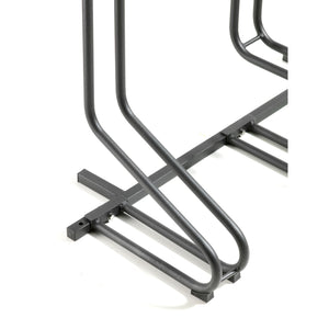 Andrys Rastrelliera Bici 3 Posti con Cartello PVC Nero Zincato Verniciato