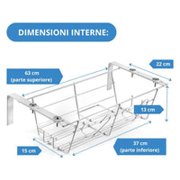 Andrys Portavaso da Fiori per Vasi da 60cm - Fioriera Regolabile (Bianco)