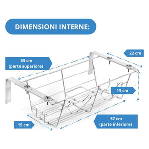 Andrys Portavaso da Fiori per Vasi da 60cm - Fioriera Regolabile (Bianco)