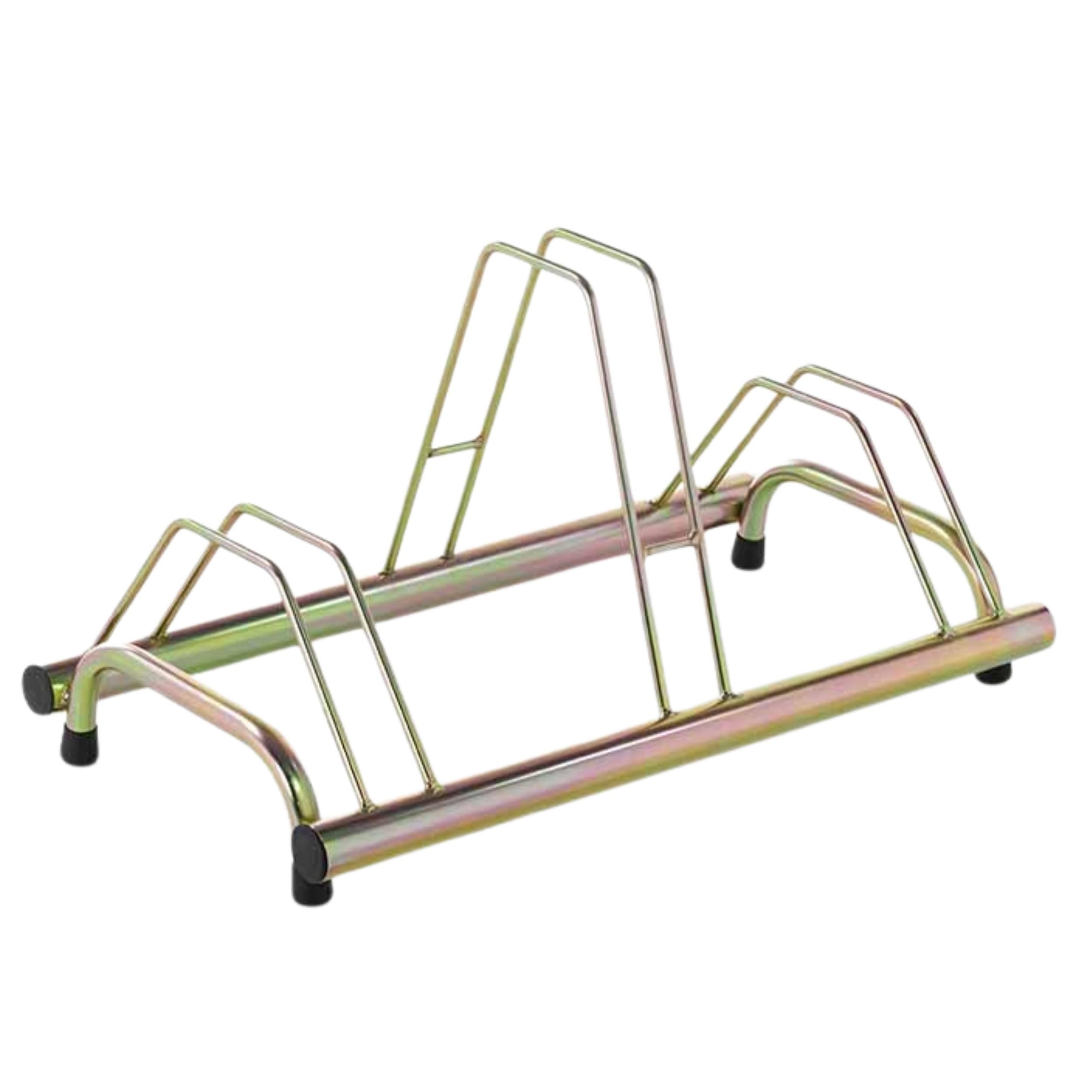 Andrys Rastrelliera Biciclette 3 Posti con Tappi - Tropical Oro