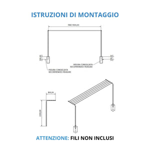 Andrys StendiBiancheria Esterno Non Smontabile Argento 220cm (Filo non Incluso)