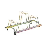 Andrys Rastrelliera Bici 3 Posti Alto/Basso per Freni a Disco Tropical Oro