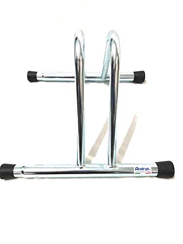 Andrys Rastrelliera Bici 1 Posto Modulabile con Tappi PVC Zincato