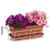 Andrys Portavaso da Fiori per Vasi da 40cm - Fioriera Regolabile (Bianco)