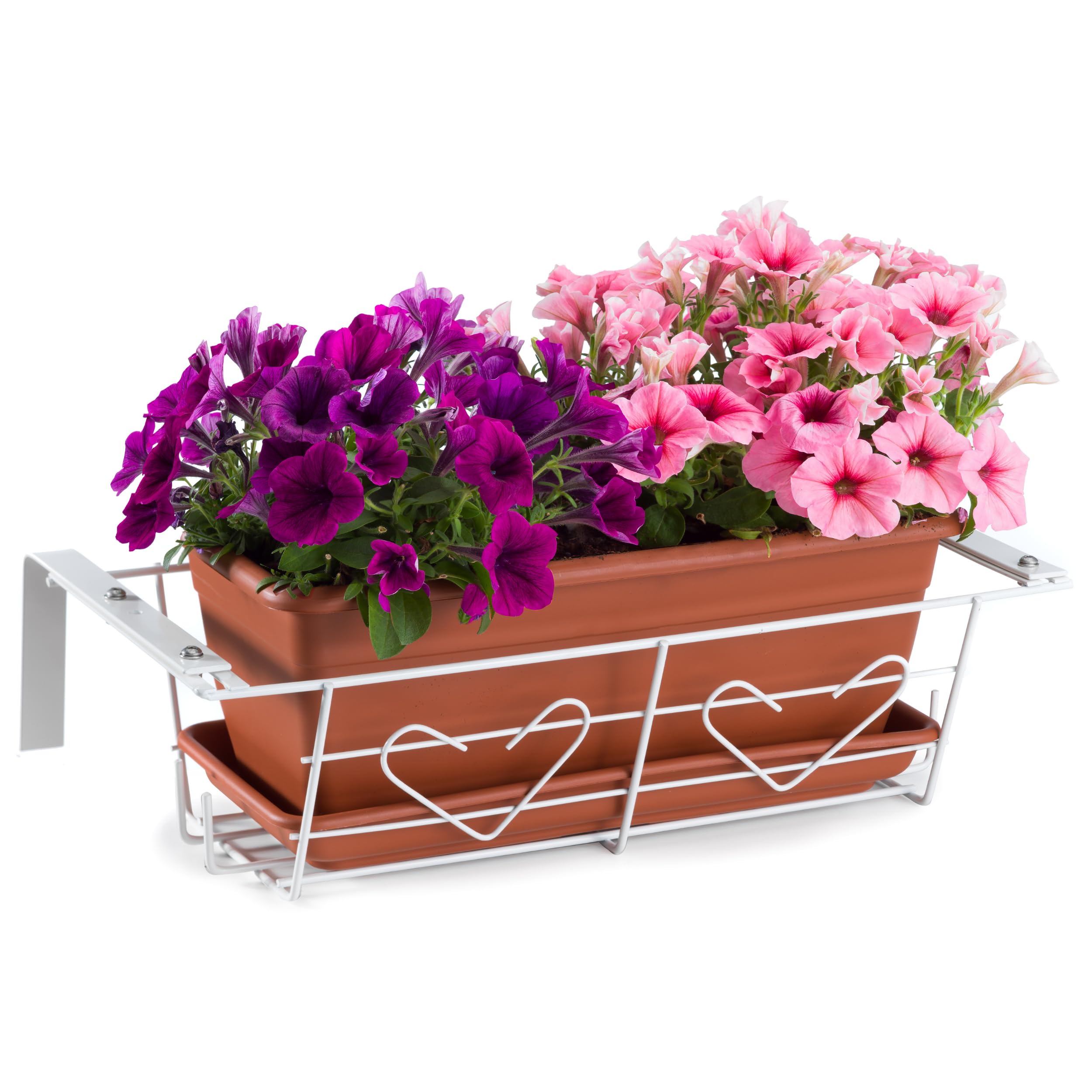 Andrys Portavaso da Fiori per Vasi da 40cm - Fioriera Regolabile (Bianco)