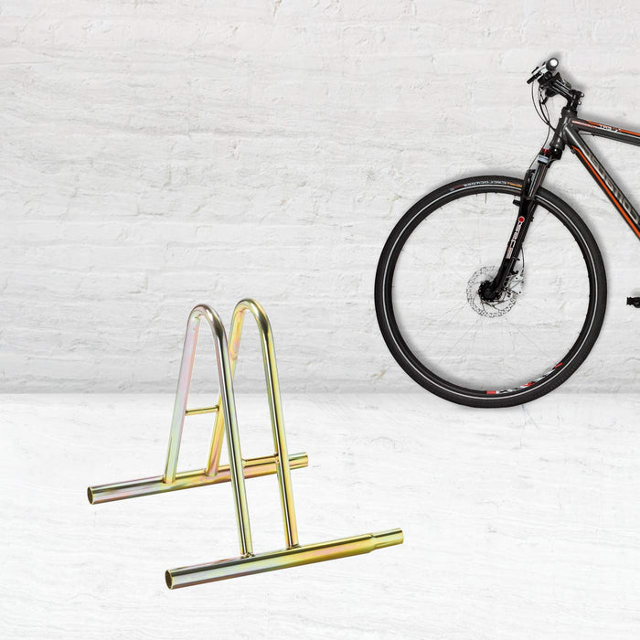 Andrys Rastrelliera Bici 1 Posto Alto Modulabile Zincato Tropical Oro