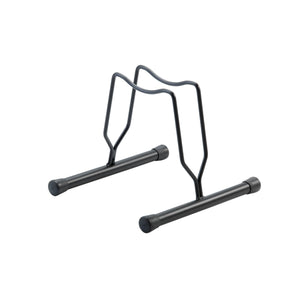 Andrys Rastrelliera Bici 1 Posto con Tappi - Ruote Freni a Disco 8cm - Nero