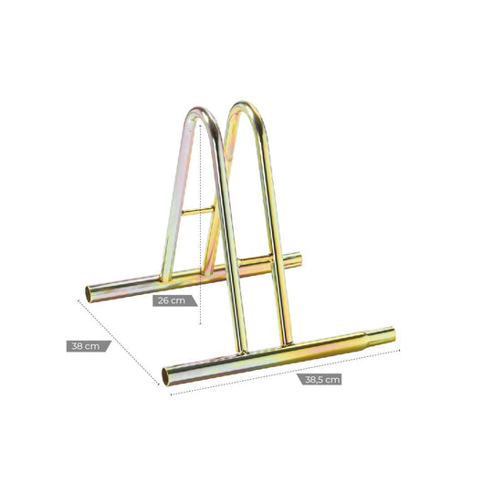 Andrys Rastrelliera Bici 1 Posto Alto Modulabile Zincato Tropical Oro