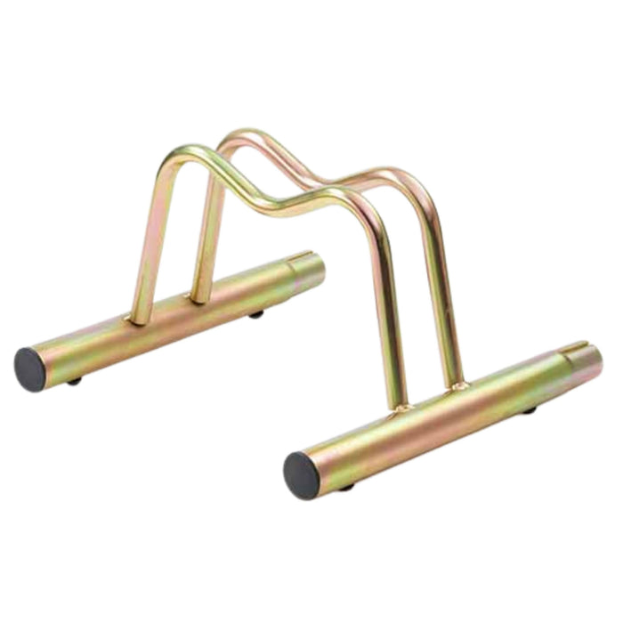 Andrys Rastrelliera Bici 1 Posto Modulabile Basso con Tappi PVC Oro