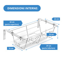 Andrys Portavaso da Fiori per Vasi da 40cm - Fioriera Regolabile (Bianco)