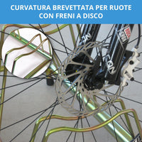 Andrys Rastrelliera Bici 3 Posti Alto/Basso per Freni a Disco Tropical Oro