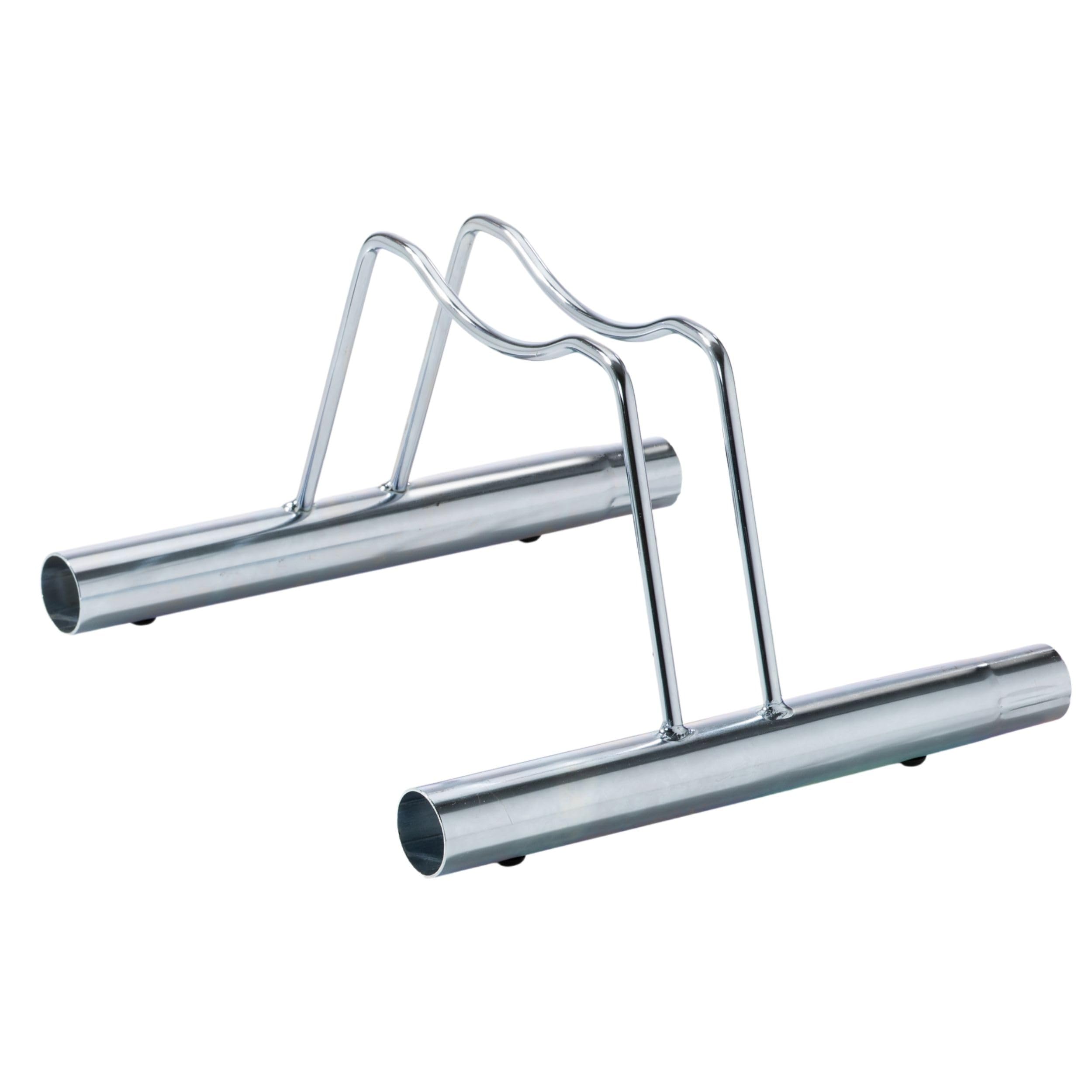 Andrys Rastrelliera Bici 1 Posto Basso per Ruote con Disco Zincato Argento