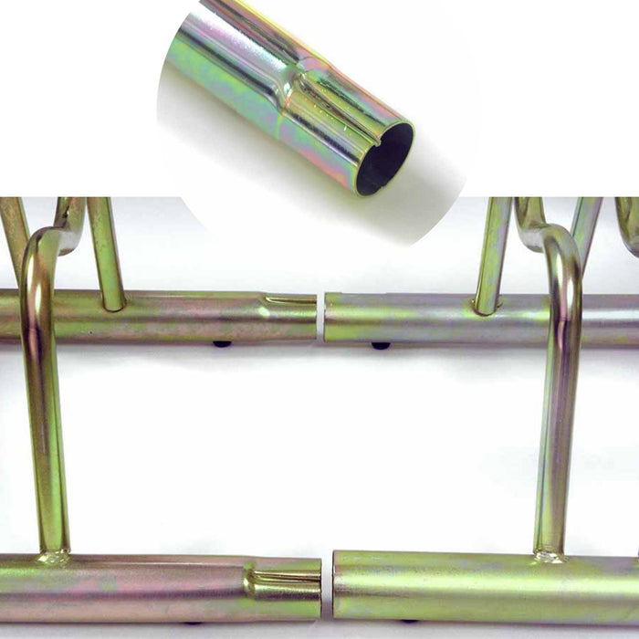 Andrys Rastrelliera Bici 1 Posto Modulabile Basso con Tappi PVC Oro