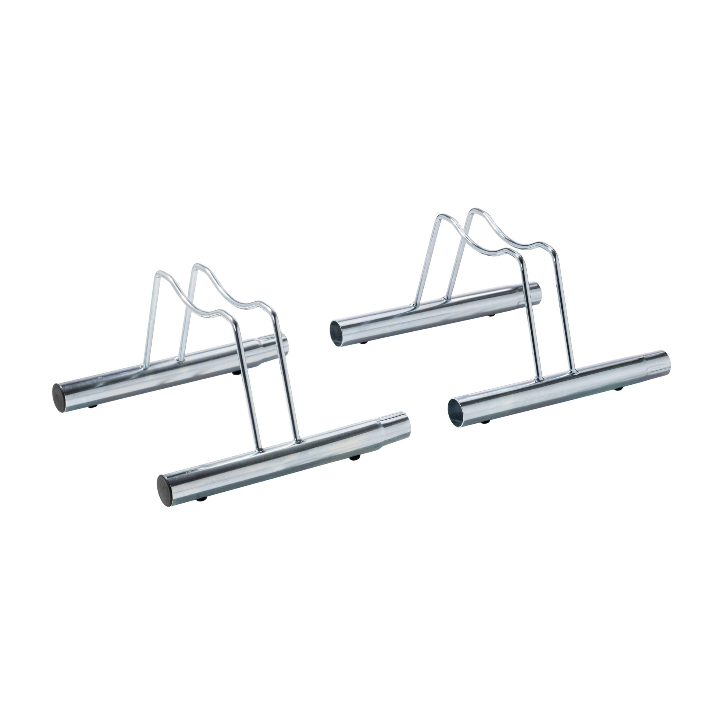 Andrys Rastrelliera Bici 1 Posto Basso per Ruote con Disco Zincato Argento