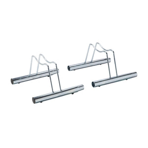 Andrys Rastrelliera Bici 1 Posto Basso per Ruote con Disco Zincato Argento