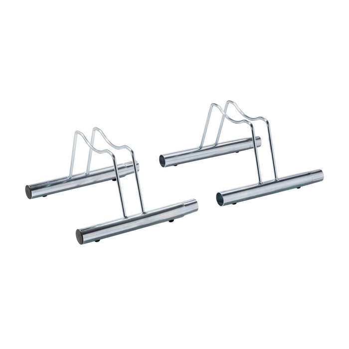 Andrys Rastrelliera Bici 1 Posto Basso per Ruote con Disco Zincato Argento