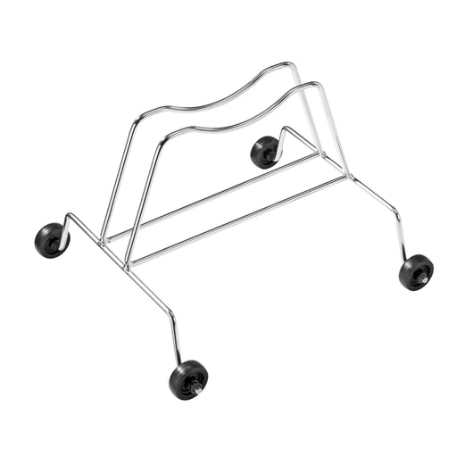 Andrys Rastrelliera Bici 1 Posto con Rotelle Fisse Ruote 6cm Acciaio Zincato